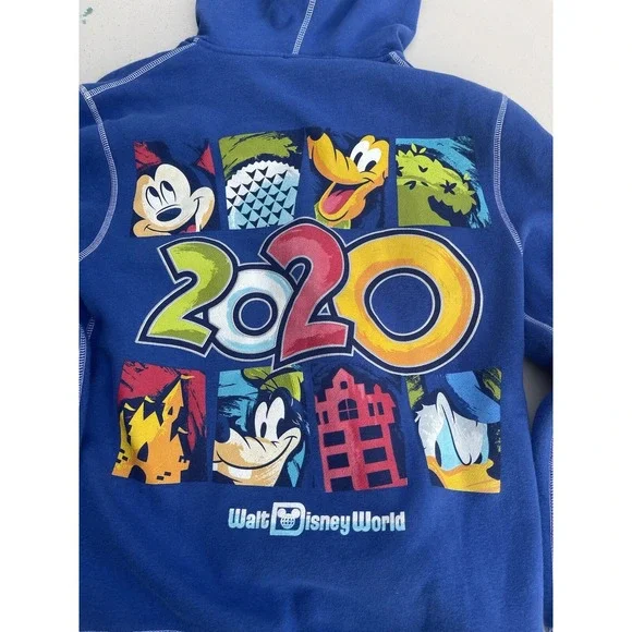 Disneyland Resort Sweatshirt Full Zipper Hoodie Mickey 2020 Disney Characters Sm - Picture 2 of 6